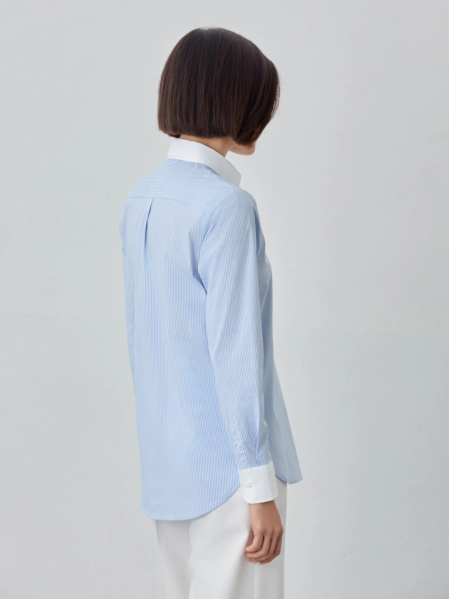 Regular Fit Striped Poplin Comfort Shirt With Button-donw Collar - Image 4