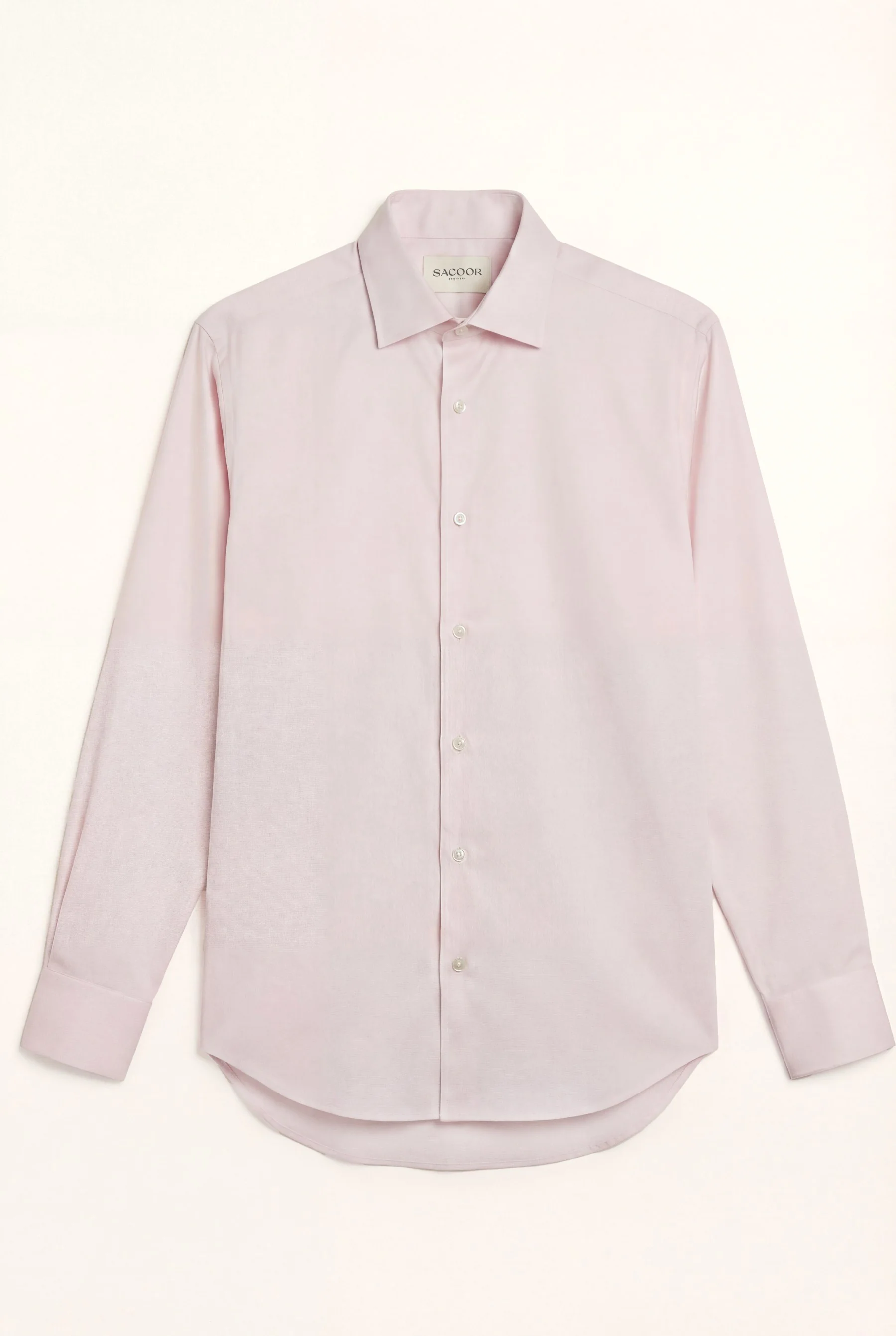 Regular Fit Travel Plain Poplin Luxury Stretch Cotton Shirt with Oxford Collar - Image 7