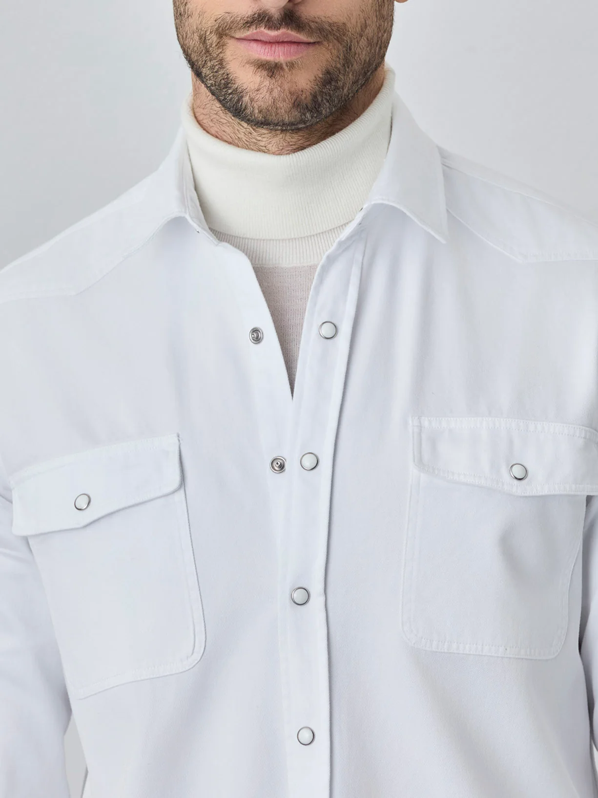 Relaxed fit western twill shirt - Image 5