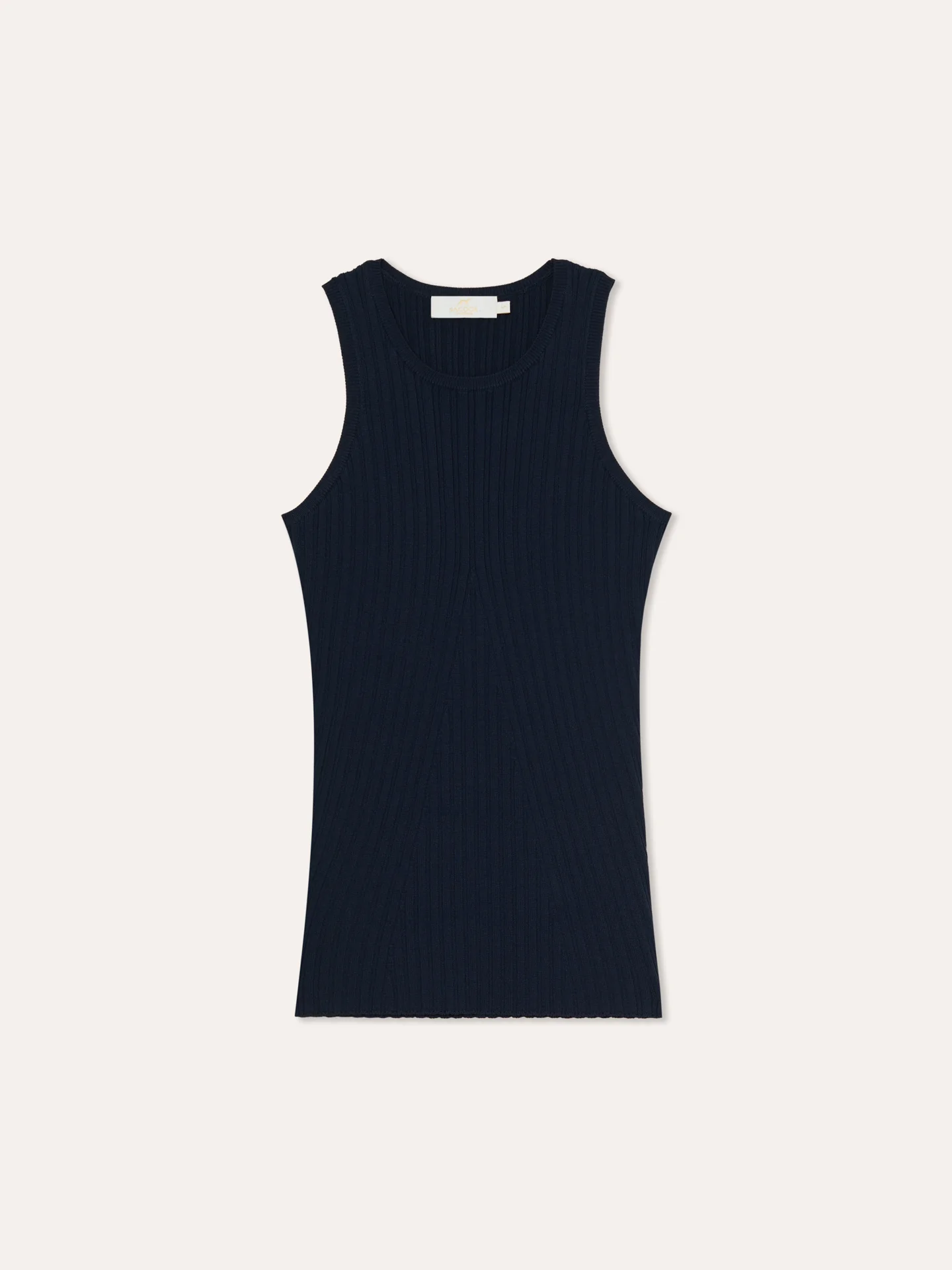 Ribbed Tank Top In Viscose & Nylon Blend - Image 9