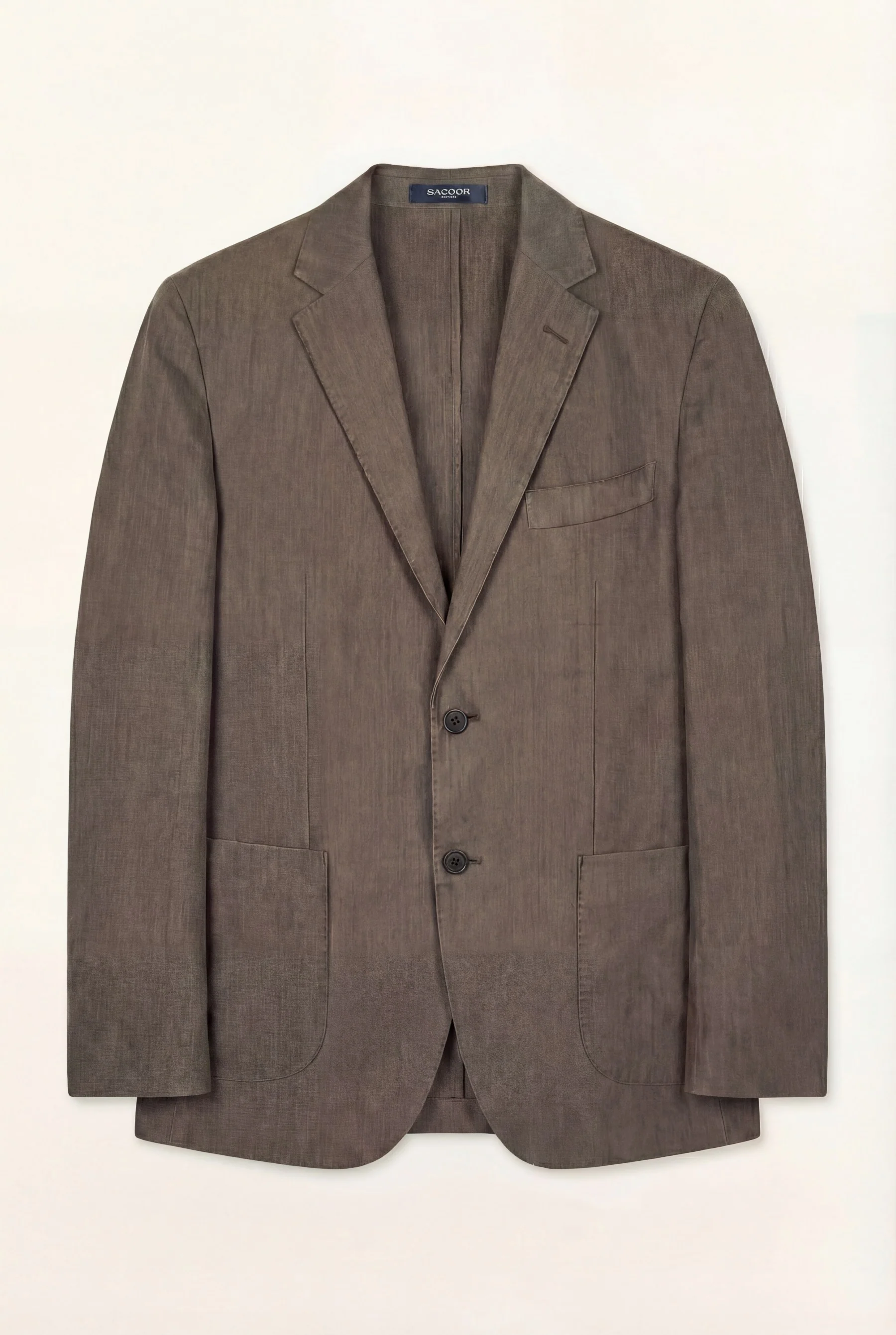 Slim fit Herringbone Pure Linen Blazer - Image 5