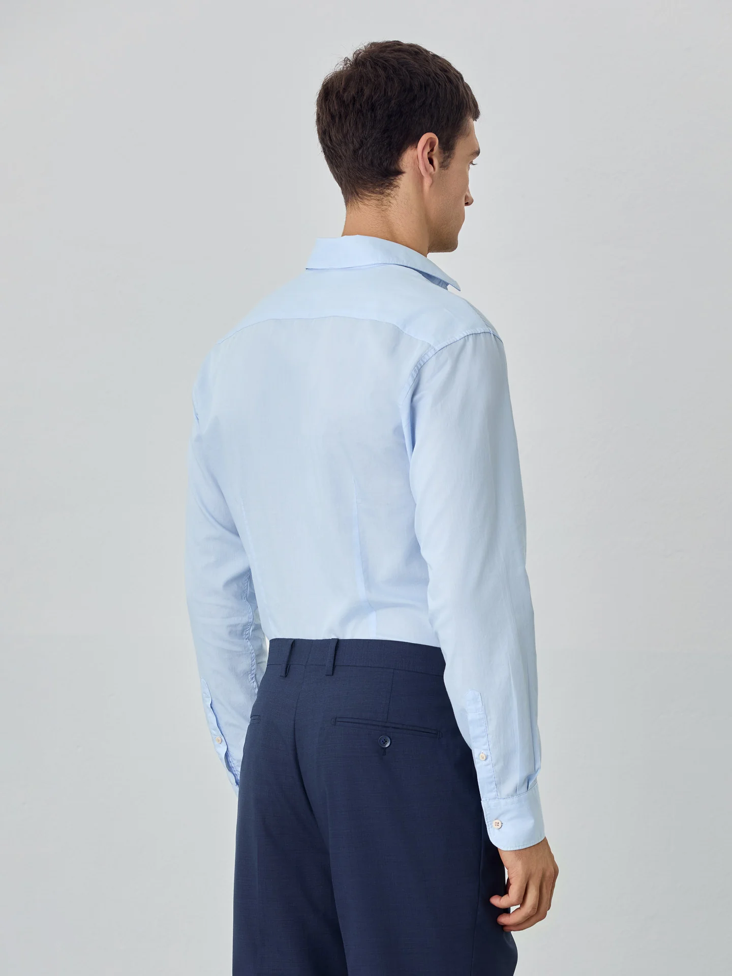 Slim fit sof satin striped shirt - Image 4