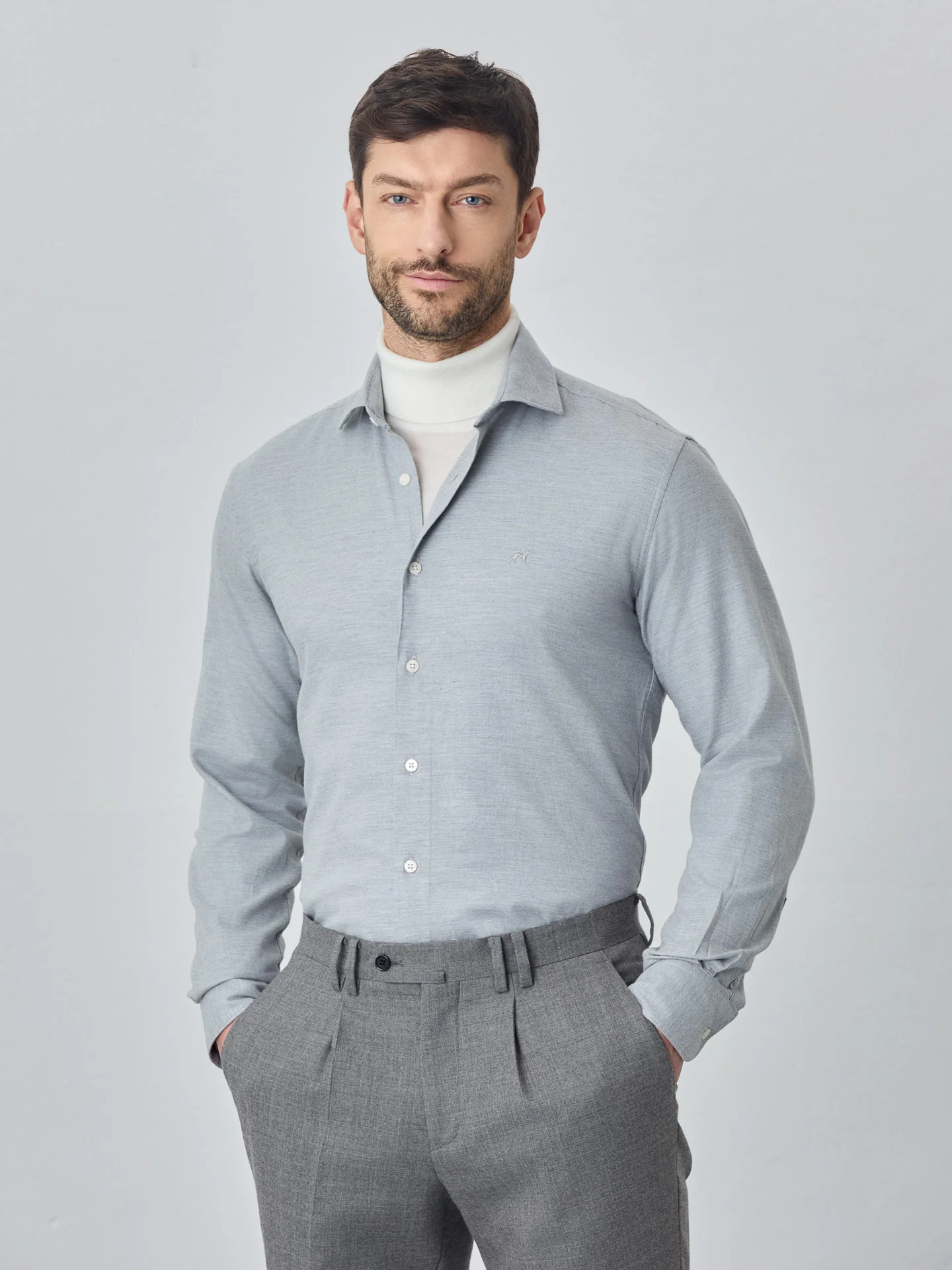 Soft Flannel mélange shirt - Image 10
